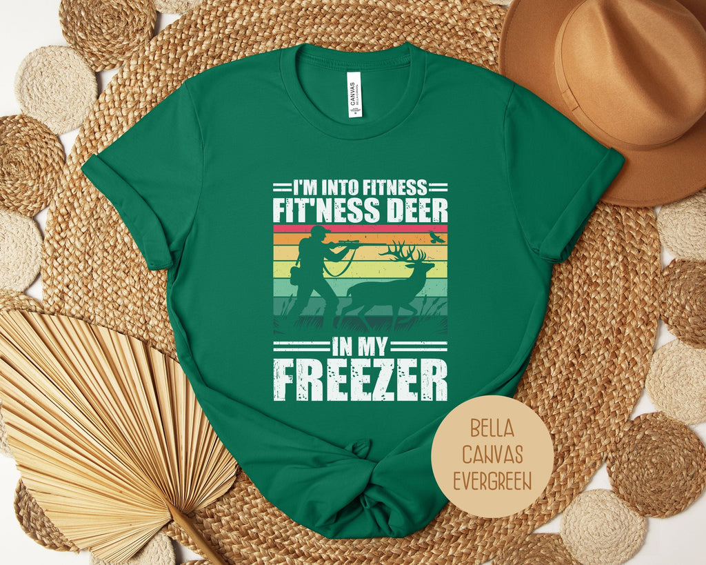 I'm Into Fitness Fit'ness Deer in My Freezer Funny Hunting Shirt - T-Shirt at Dealshubindia