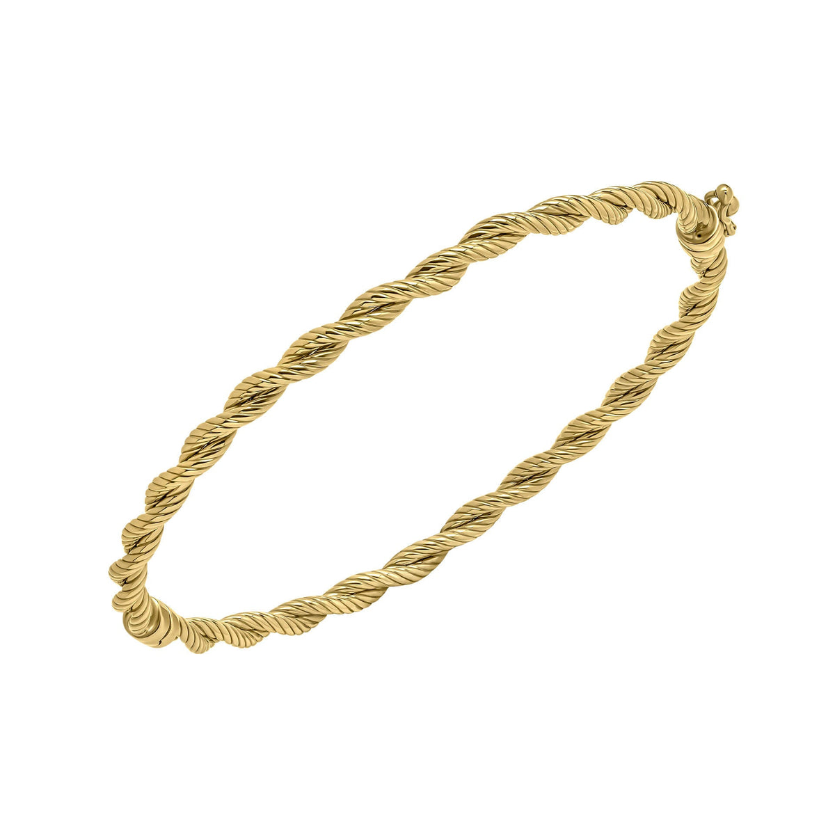 Elements Gold Rope Twist Bangle-0