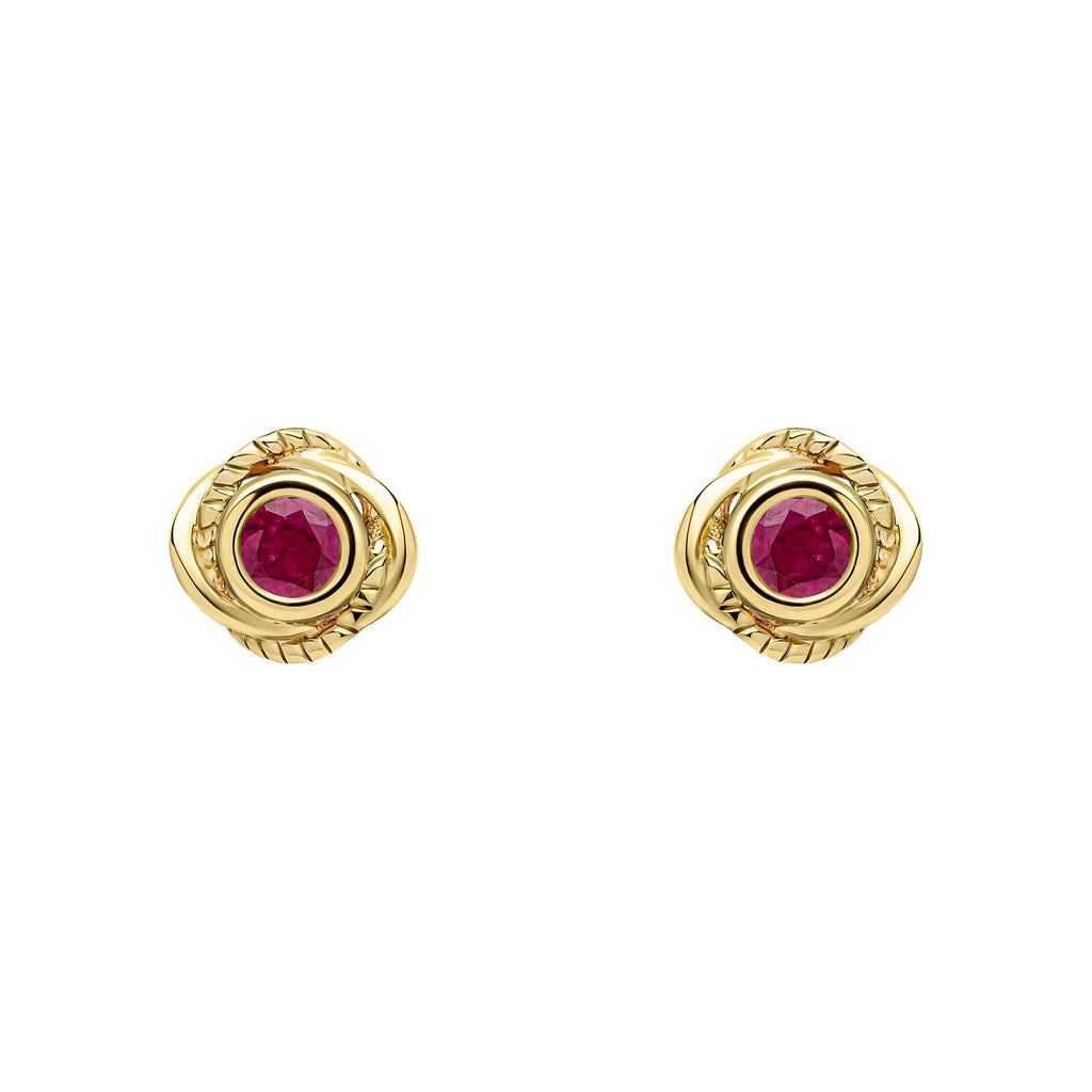 Elements Gold Fura Ruby Stud Earrings-0