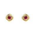 Elements Gold Fura Ruby Stud Earrings-0