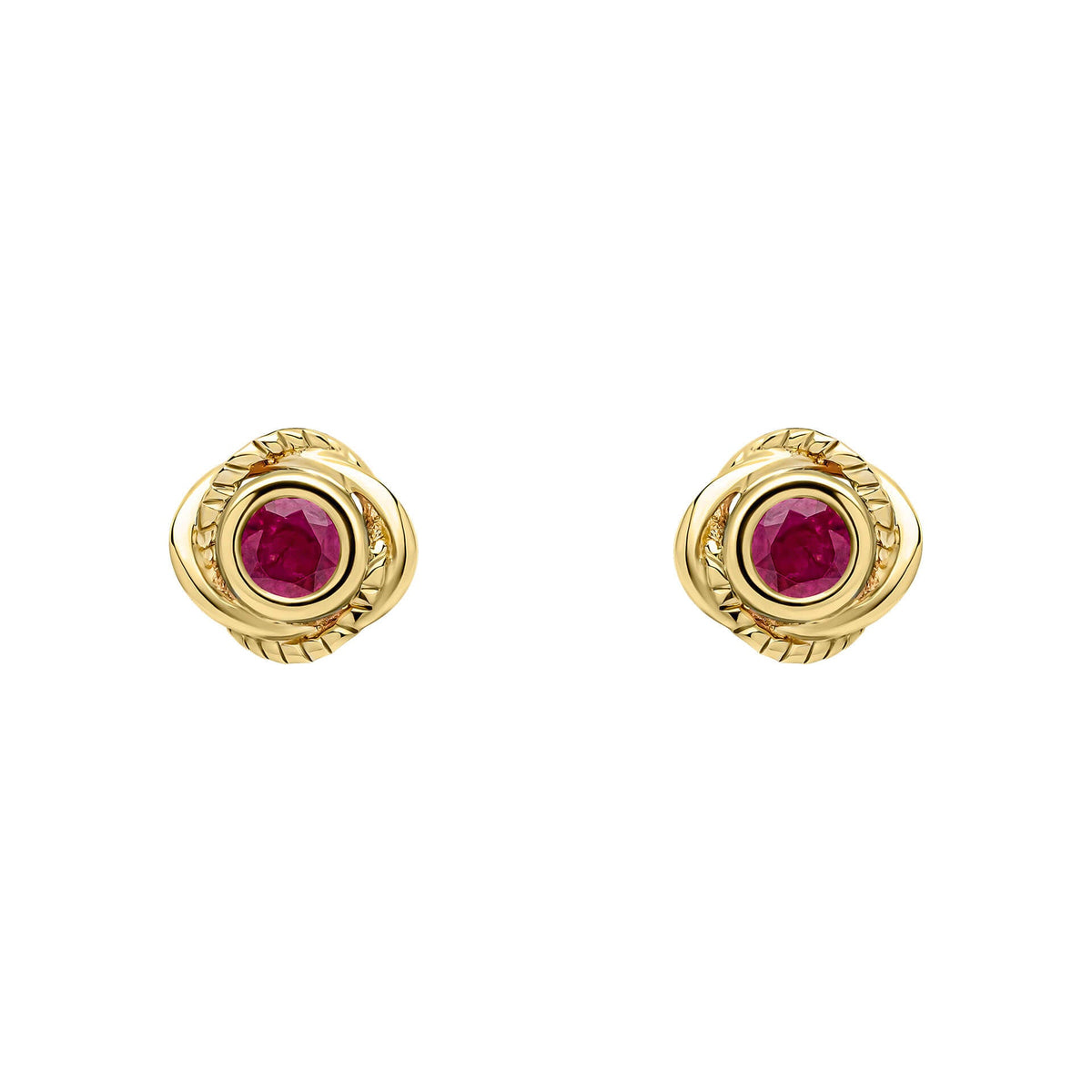 Elements Gold Fura Ruby Stud Earrings-0