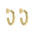 Elements Gold Rope Twist Open Hoop Earrings-0