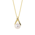 Elements Gold Freshwater Pearl Twist Pendant-0
