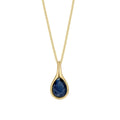 Elements Gold Blue Sapphire Sleek Teardrop Pendant-0
