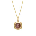 Elements Gold Sugarloaf Cut Chocolate Moonstone Pendant-0