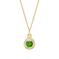 Elements Gold Celtic Green Diopside Pendant-0