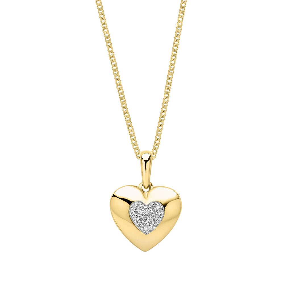 Elements Gold Pavé Diamond Heart Pendant-0