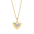 Elements Gold Pavé Diamond Heart Pendant-0
