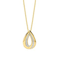 Elements Gold Cut Out Diamond Teardrop Pendant-0