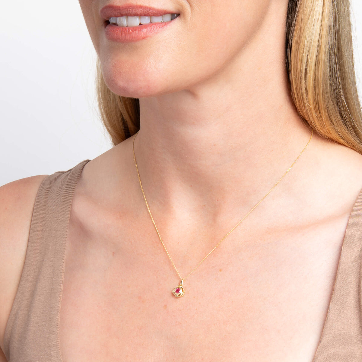 Elements Gold Fura Ruby Pendant-1