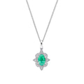 Elements Gold Emerald Art Deco Pendant-0