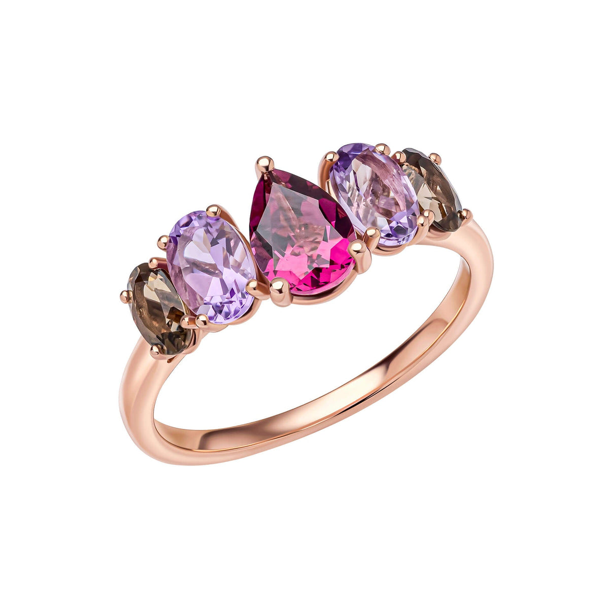 Elements Gold Semi-Precious Cluster Ring-0