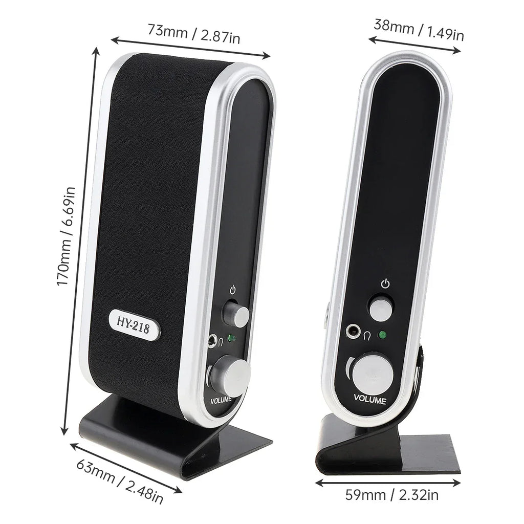6W USB Wired Stereo Speakers for PC Laptop (White)-3