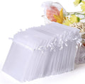 10 organza bags - white