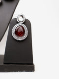 Pyrope Garnet Stone Reverse AD High Quality Necklace Set - Fashion Jewelry at Dealshubindia