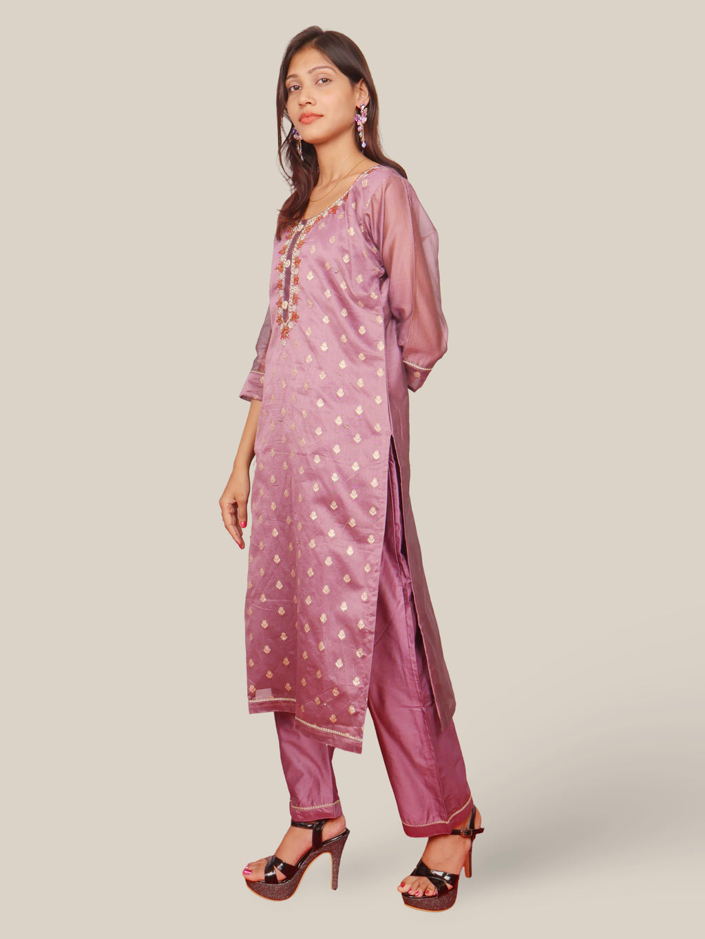 Women's Silk Kurta-Pant, and Dupatta Set