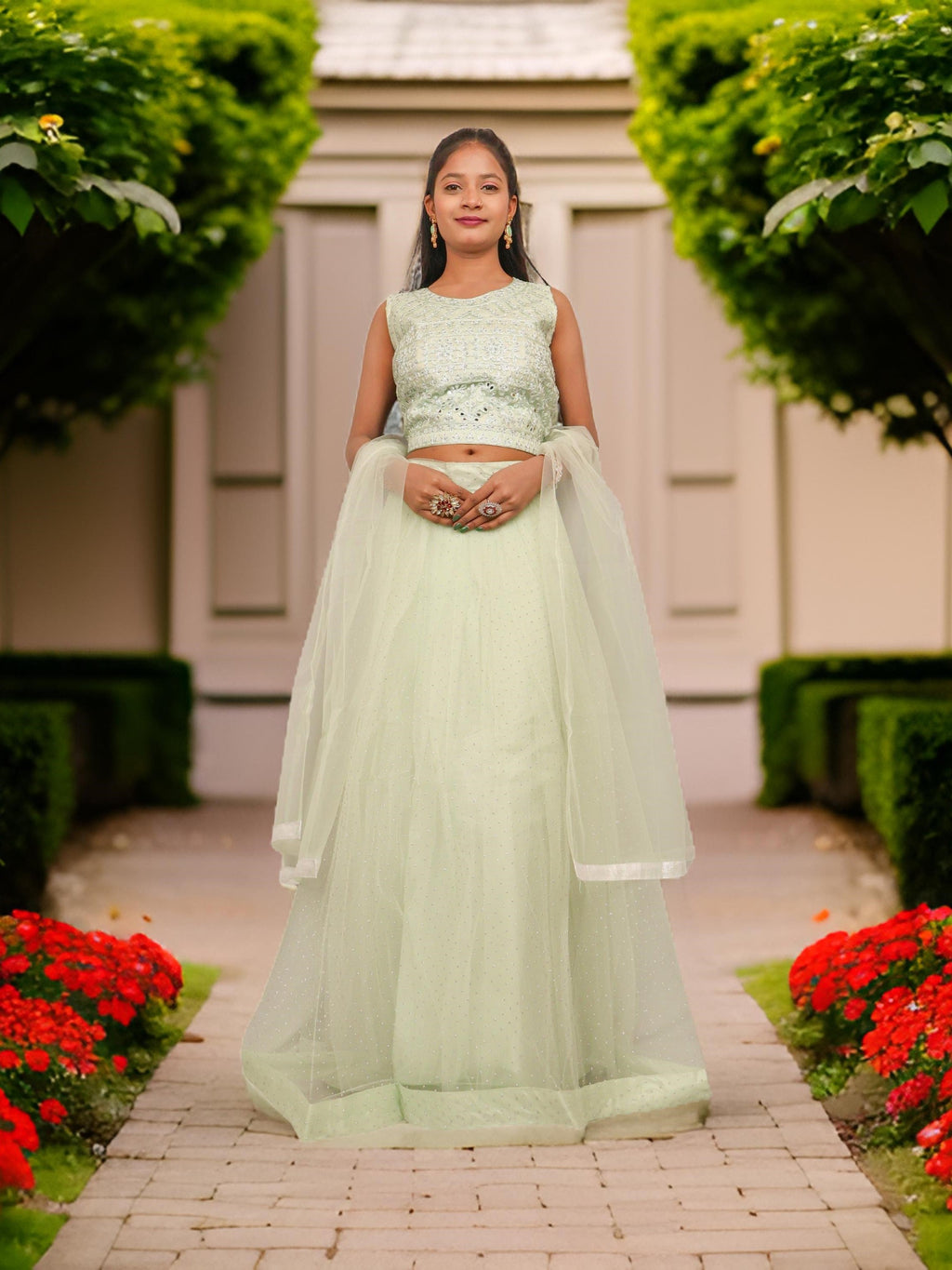 Stones & Embroidered Lehenga Choli Set