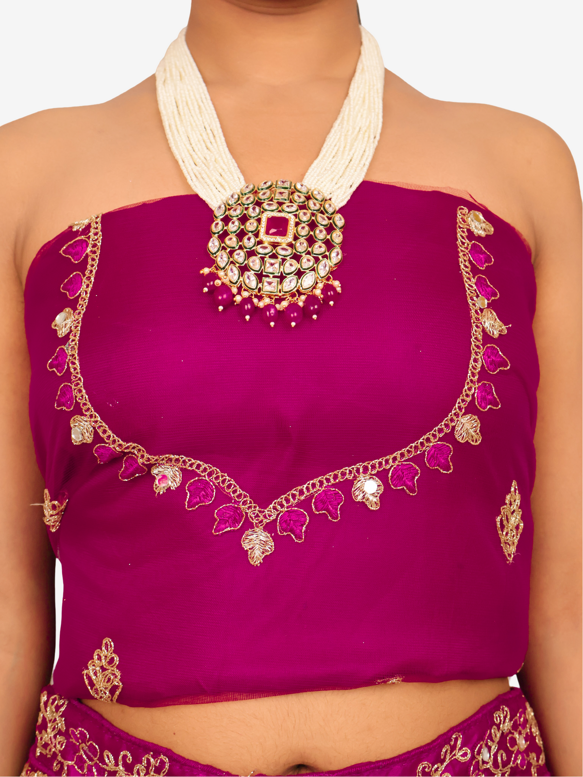 Semi-Stitched Lehenga Embroidery & Zari Thread Work by Shreekama