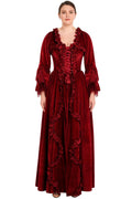 Maroon Rococo Muse Corset Dress