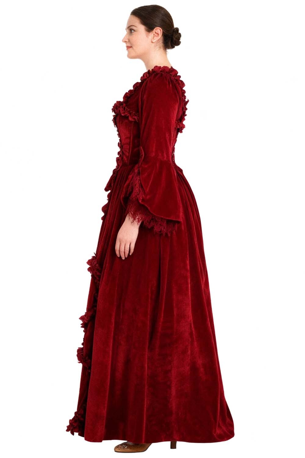 Maroon Rococo Muse Corset Dress