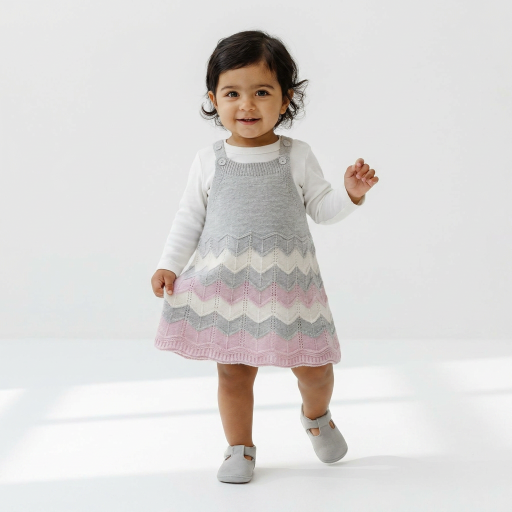Knitted Princess Overall Set - Casual Girls at Dealshubindia