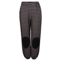 Kids pied de poule pants with black knee patches, elastic waist