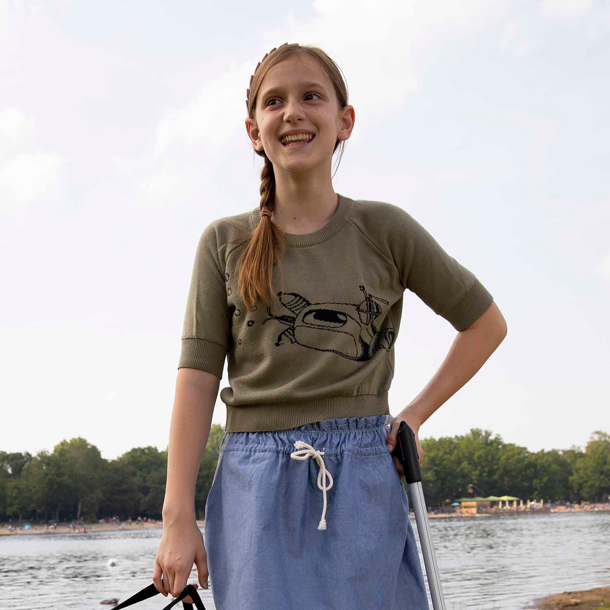 The Submarine Knit Top — Khaki