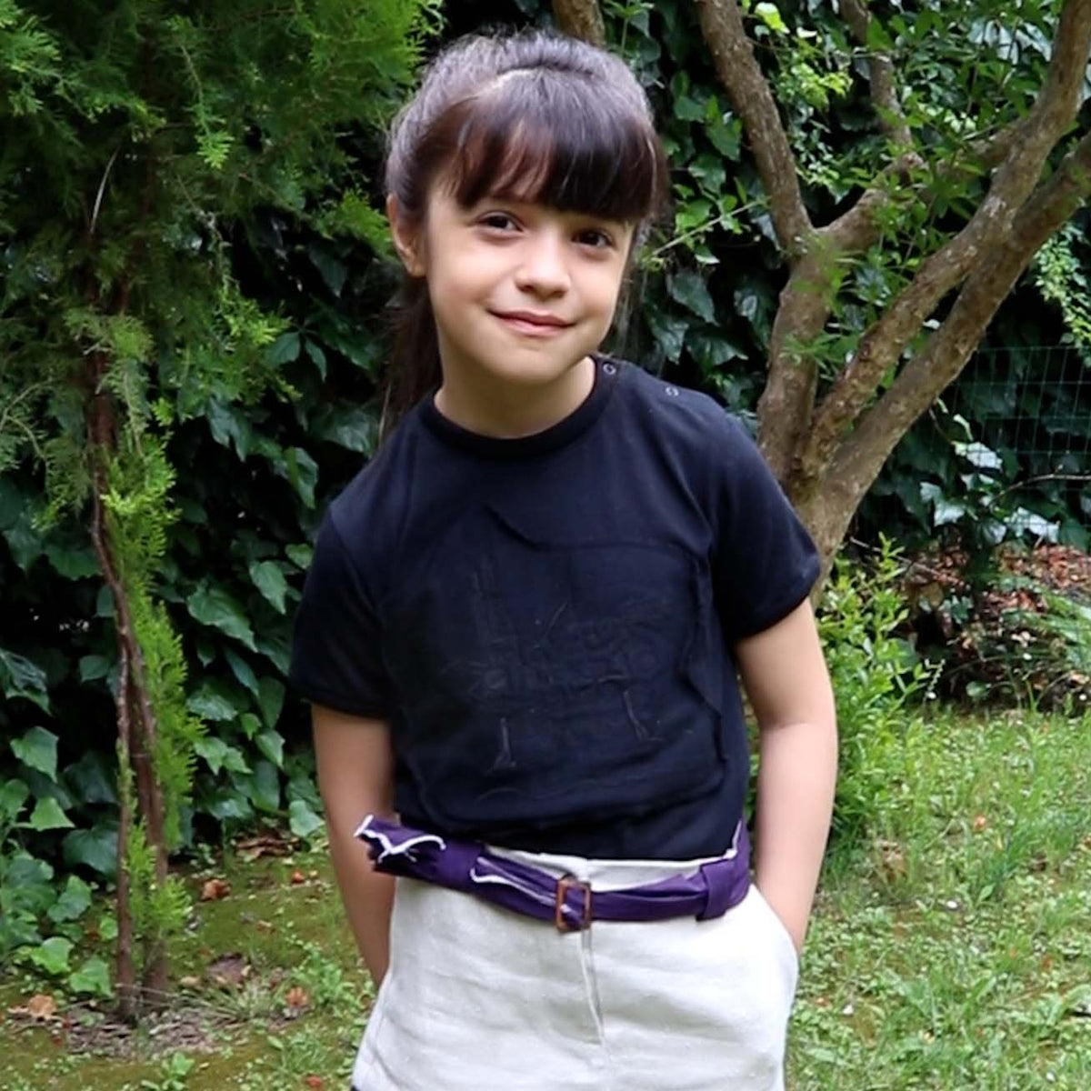 Kids Black T-Shirt with Appliqué - T-Shirt at Dealshubindia