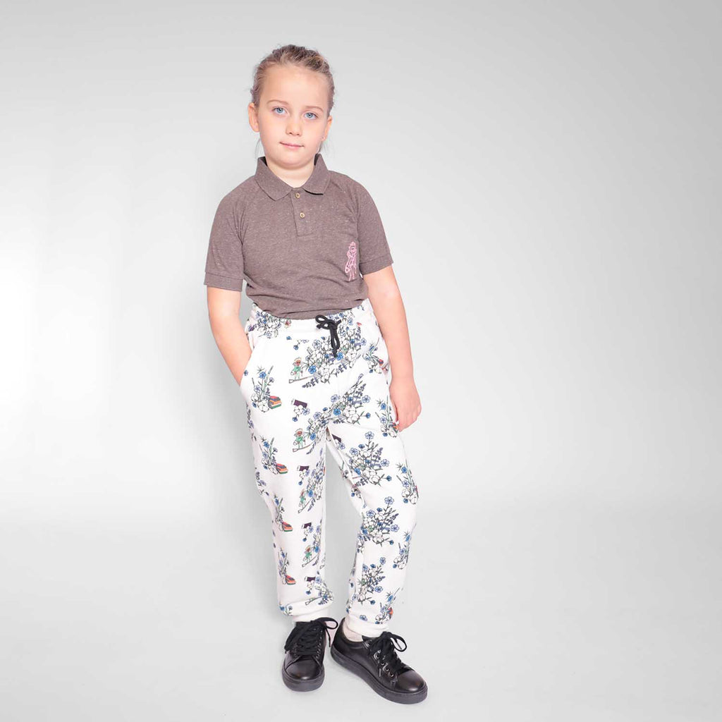 The Sweatpants — White Floral
