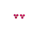 Ruby and Diamond Earring in 14K Yellow Gold - KGT 33498