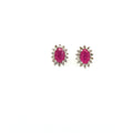 Ruby Earring in .925 Sterling Silver - KST 53477