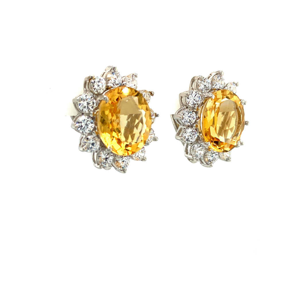 Citrine Earring in .925 Sterling Silver - KST 5373-1