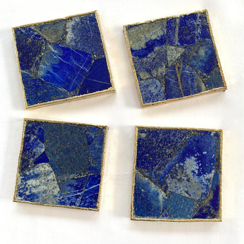 Lapis Lazuli Square Coasters – Set of 4