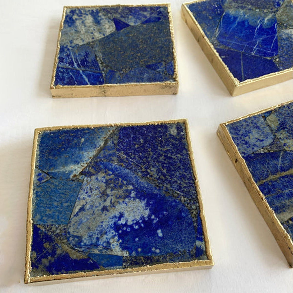 Lapis Lazuli Square Coasters – Set of 4