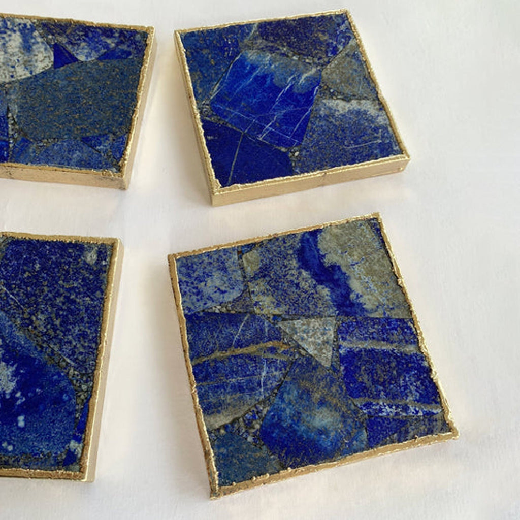 Lapis Lazuli Square Coasters – Set of 4