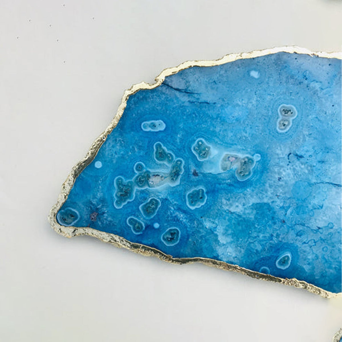 Large Blue Agate Cheese Platter/Tray