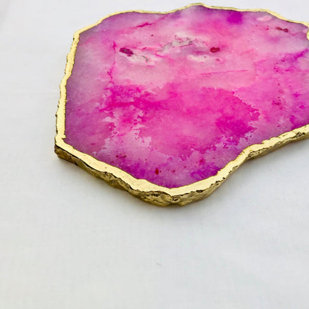 Large Pink Agate Cheese Platter/Tray