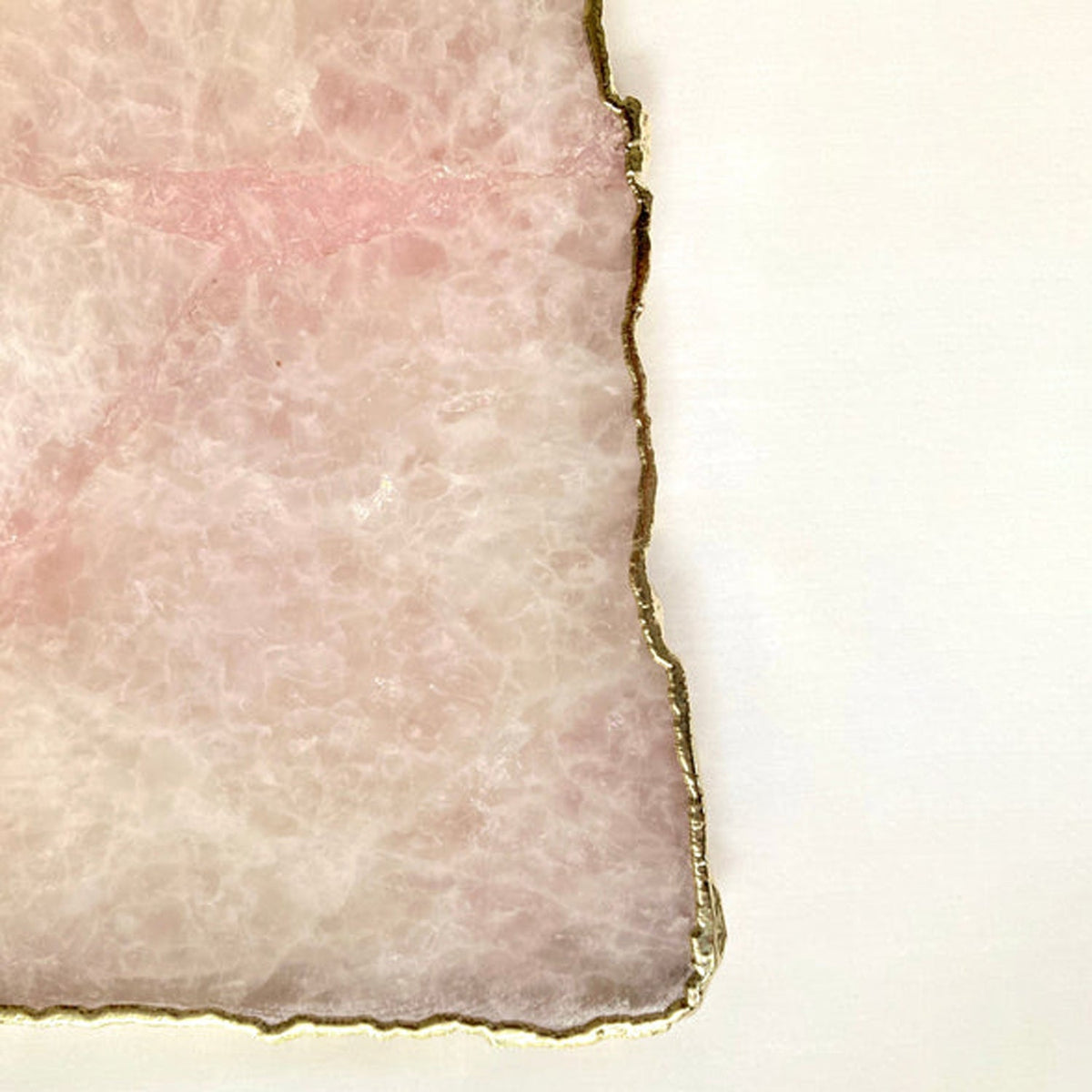 Large Rose Quartz Agate Cheese Platter/Tray 10"x15"