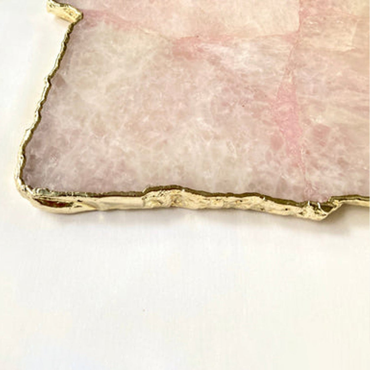Large Rose Quartz Agate Cheese Platter/Tray 10"x15"
