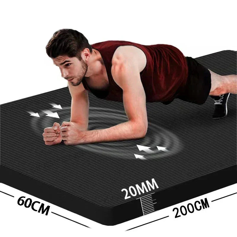 Long Non-Slip Men'S Fitness Mat - Yoga & Pilates Mats at Dealshubindia