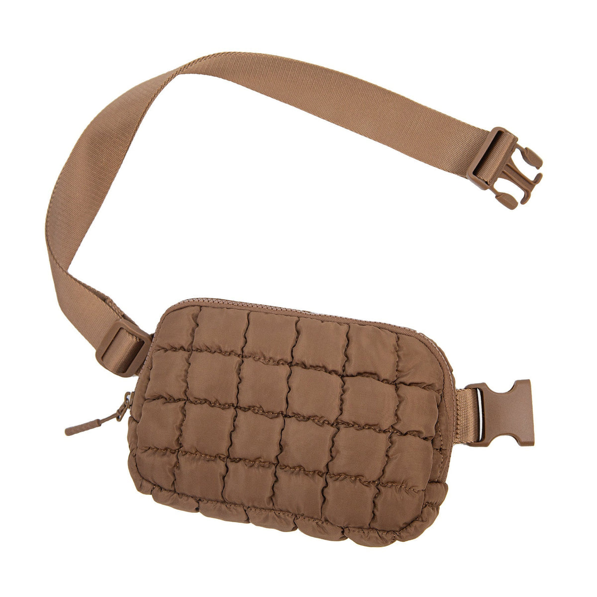 Evyn Quilted Puffer Sling Crossbody Belt Bum Fanny Waist Bag