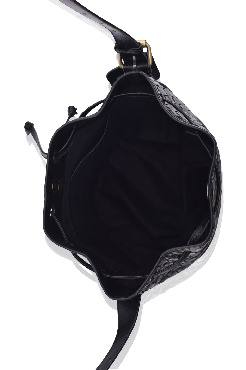 Margo Woven Drawstring Bag - Leather bag at Dealshubindia