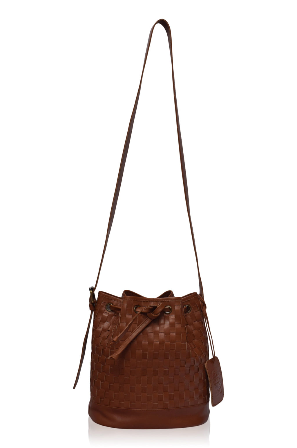 Margo Woven Drawstring Bag - Leather bag at Dealshubindia