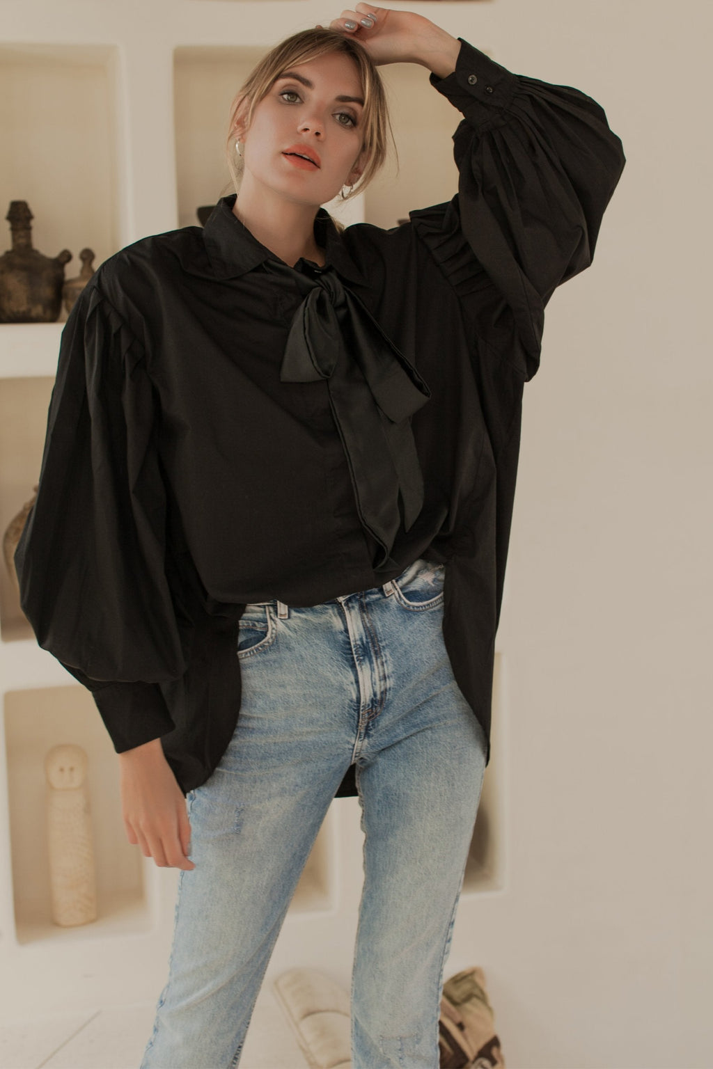 Merci Balloon Sleeve Oversized Shirt (Sale)