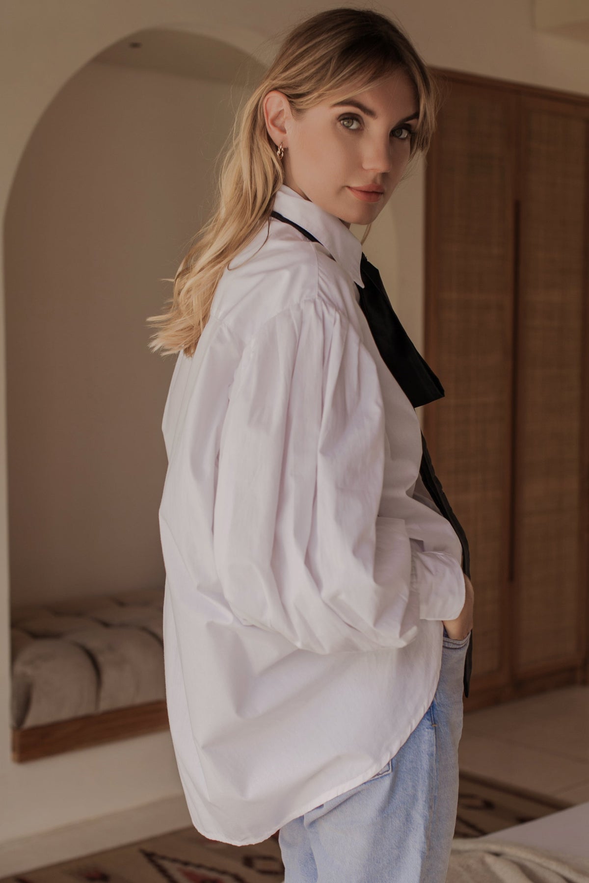 Merci Balloon Sleeve Oversized Shirt (Sale)