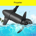 Black electric boat propeller with three blades for trolling motor shaft