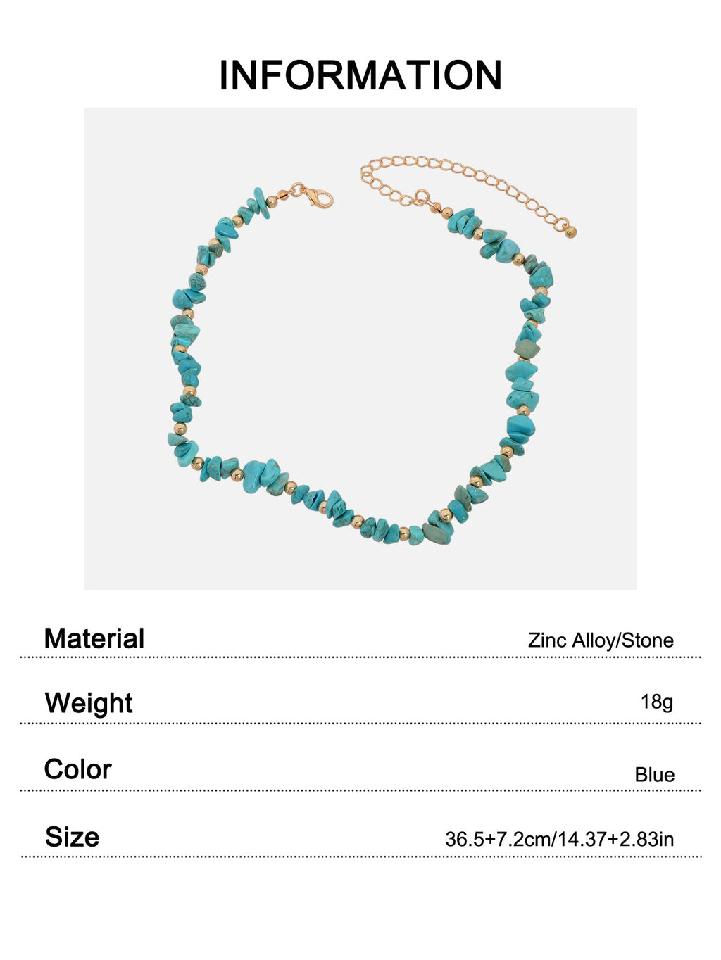 Boho White Stone Turquoise Handmade Necklace Ethic Tribal Festival Jewellery
