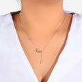 Charming Silver Chain Butterfly Rhinestone Charm Necklace Trendy Ladies Jewelry
