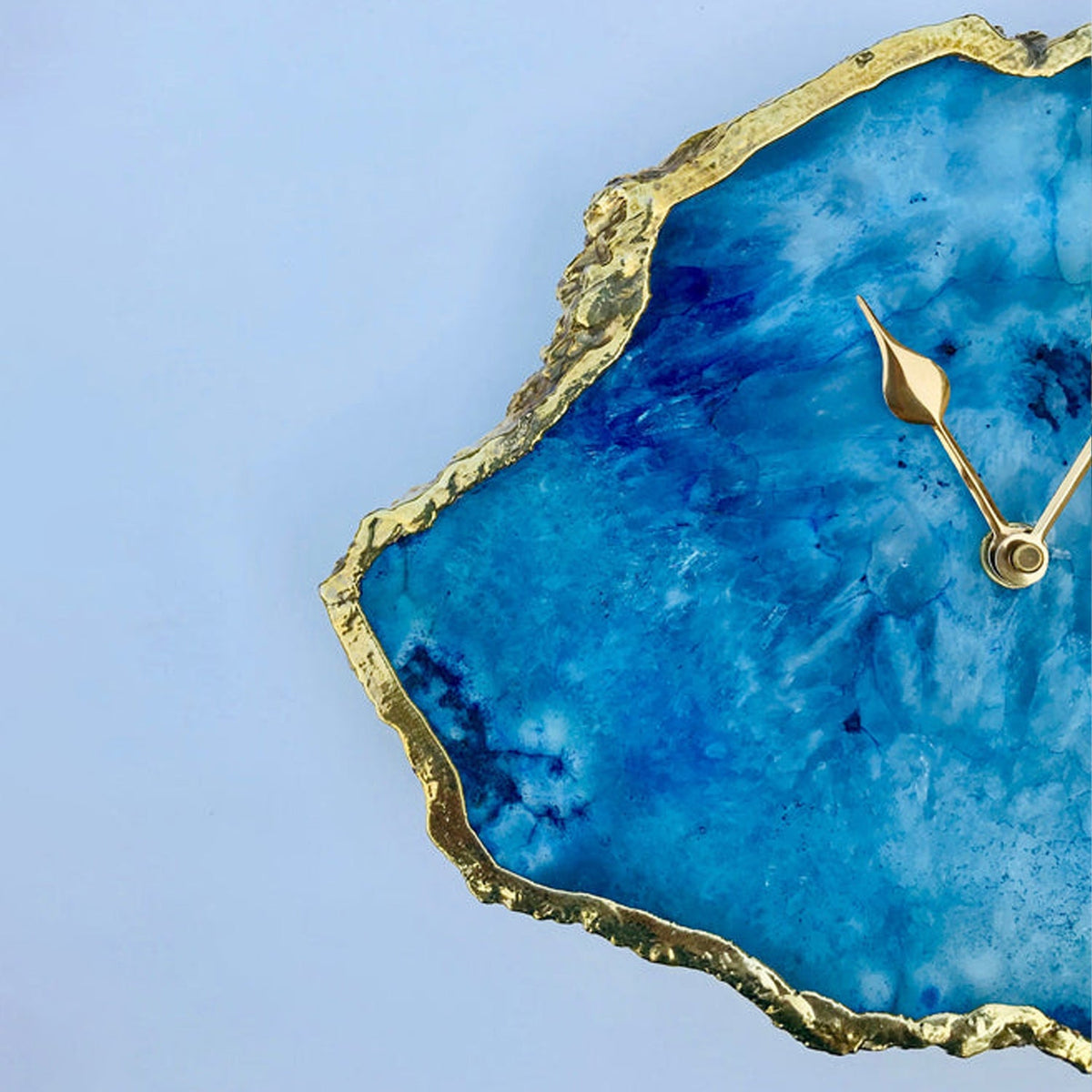 Ocean Blue Large Agate Wall/Table Clock
