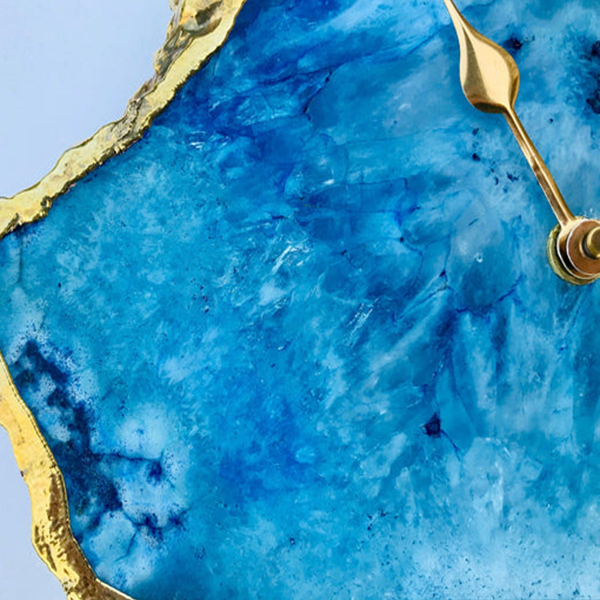 Ocean Blue Large Agate Wall/Table Clock